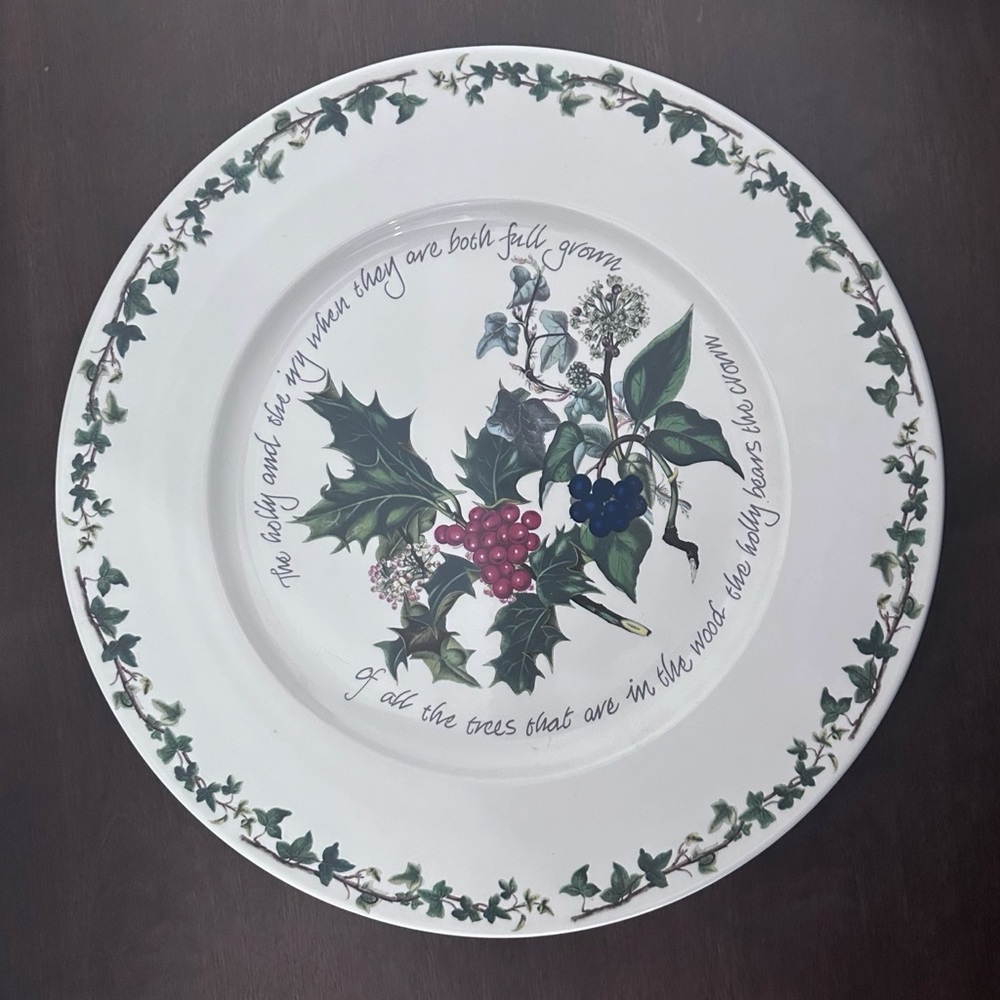 Portmeirion The Holly And The Ivy Christmas Holiday Platter Large